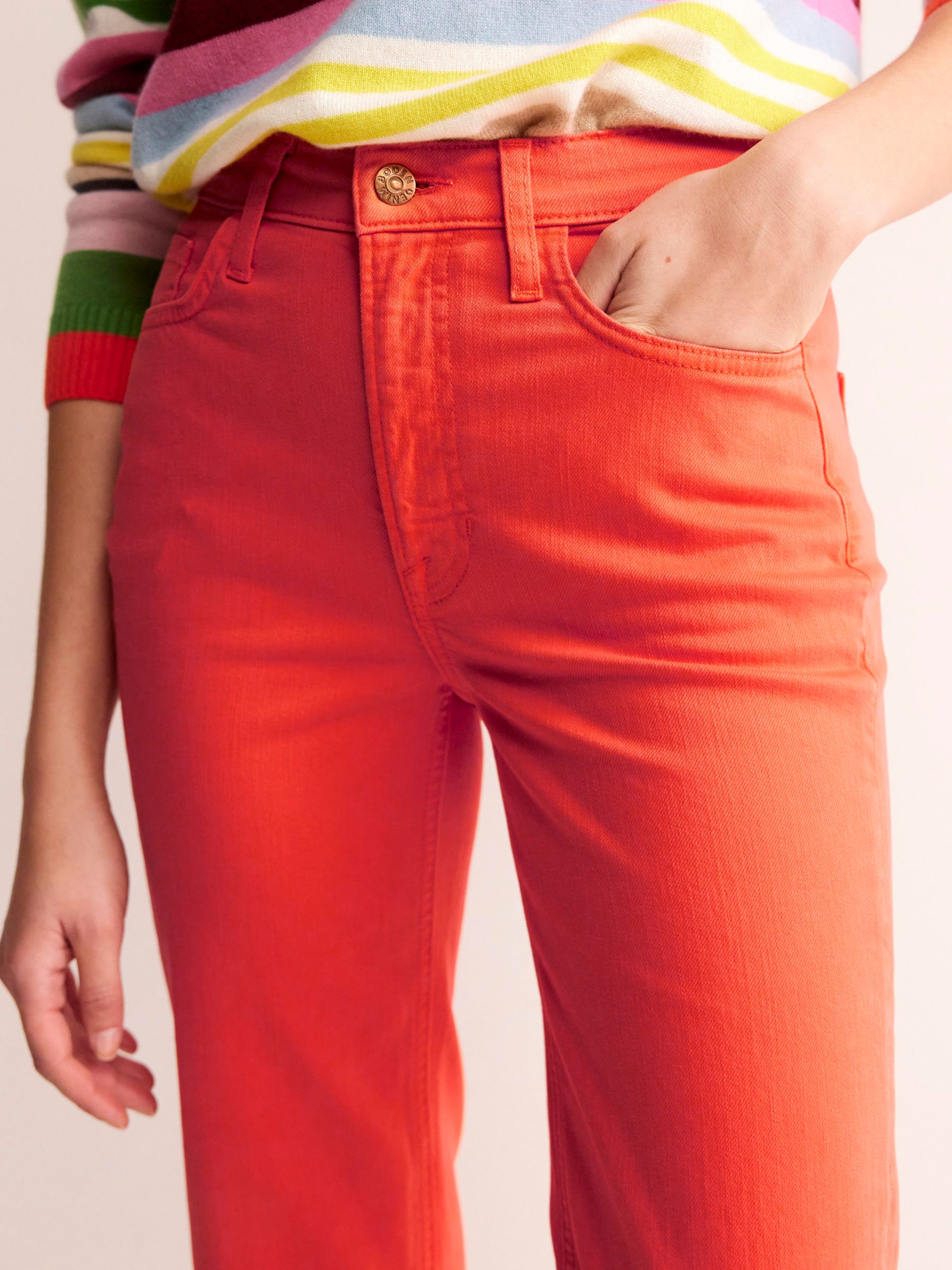 Buy Boden Mid Rise Slim Fit  Jeans, Mandarin Online at johnlewis.com