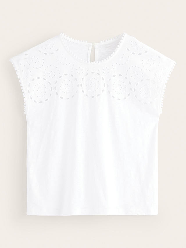 Boden Sasha Broderie Top, White