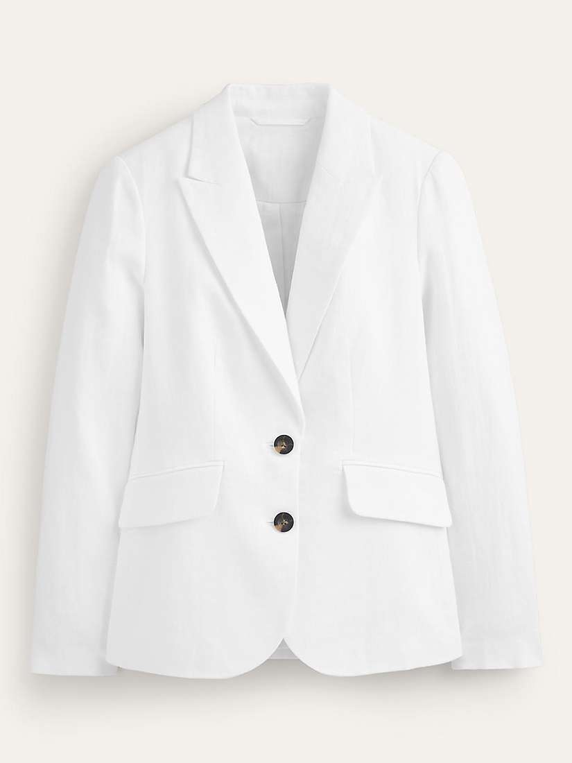 Buy Boden Marylebone Linen Blazer, White Online at johnlewis.com