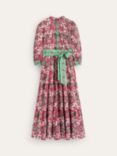 Boden Alba Paisley Print Tiered Maxi Cotton Dress, Multi, Multi