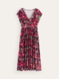 Boden Vanessa Paisley Print Midi Wrap Jersey Dress, Navy/Multi, Navy/Multi