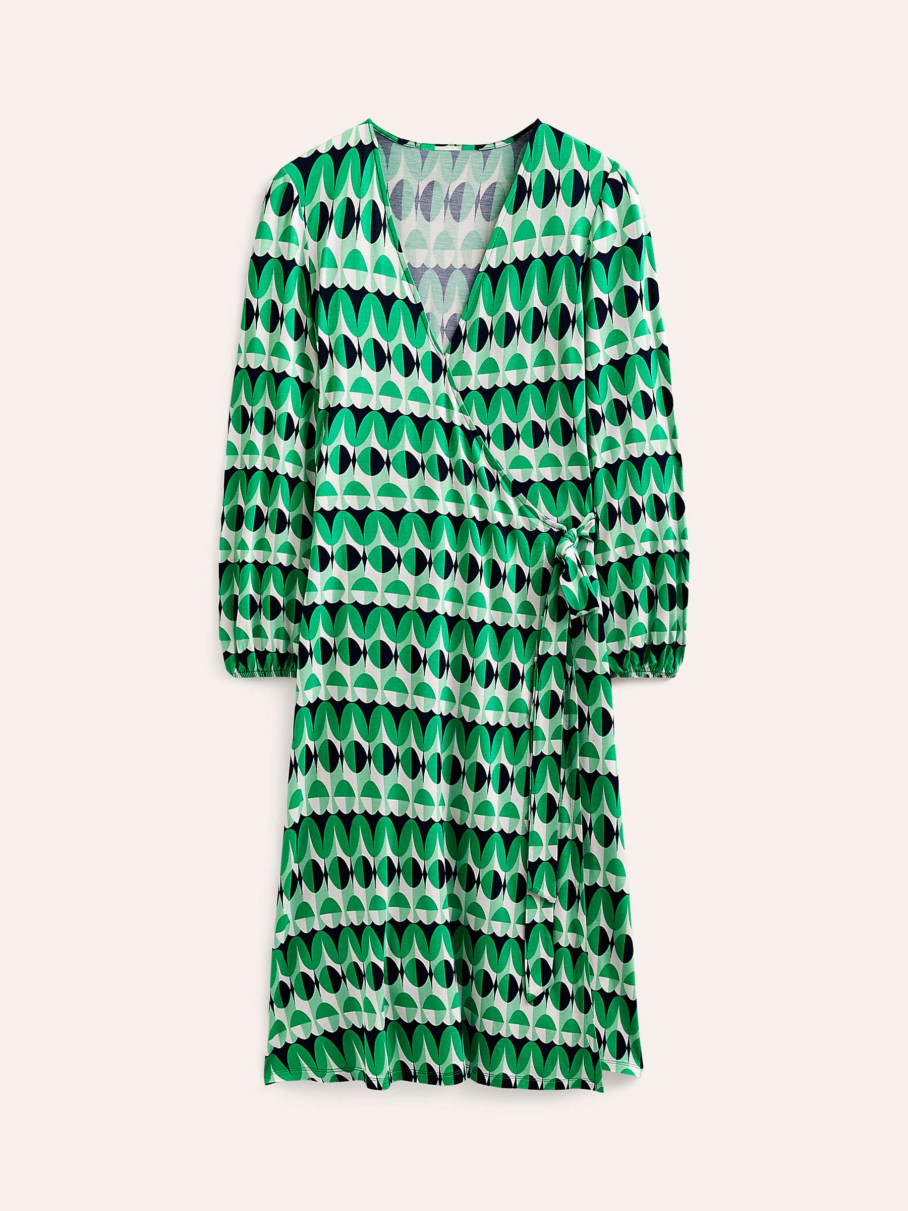 Buy Boden Joanna Jersey Midi Wrap Dress, Green Illusion Online at johnlewis.com
