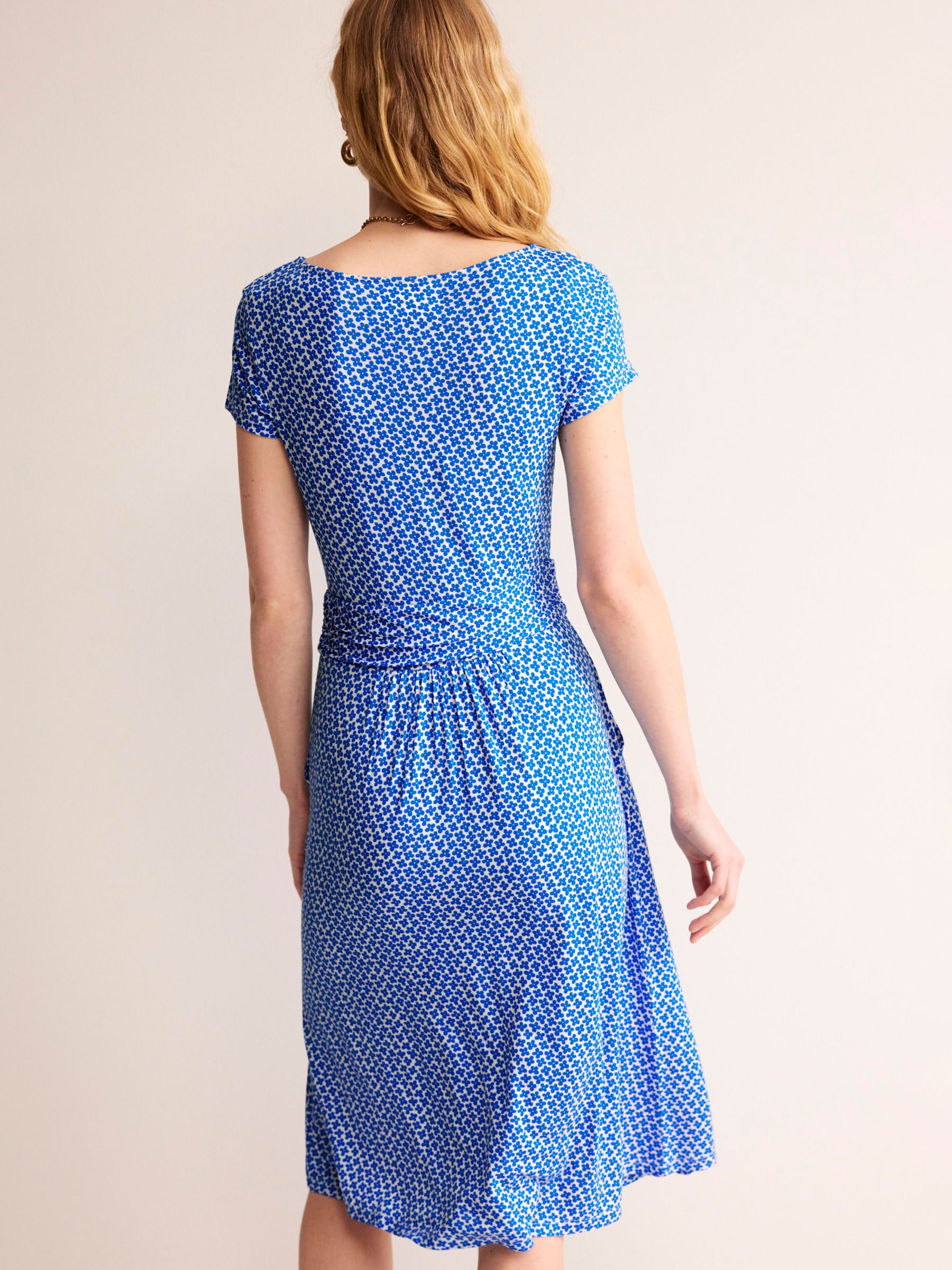 Buy Boden Amelie Jersey Knee Length Dress, Blue Daisy Bud Online at johnlewis.com