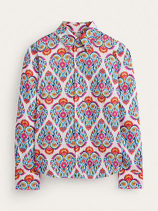Boden Sienna Linen Shirt, Multi/Flora Stamp
