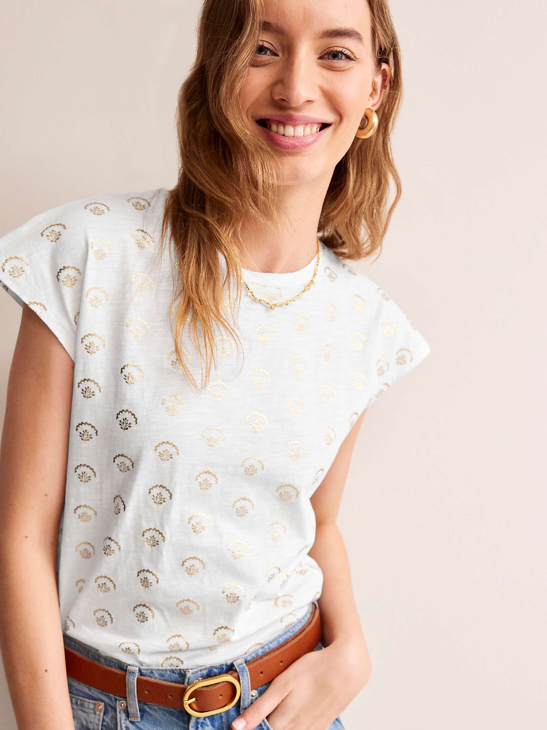 Buy Boden Louisa Slub T-Shirt Online at johnlewis.com