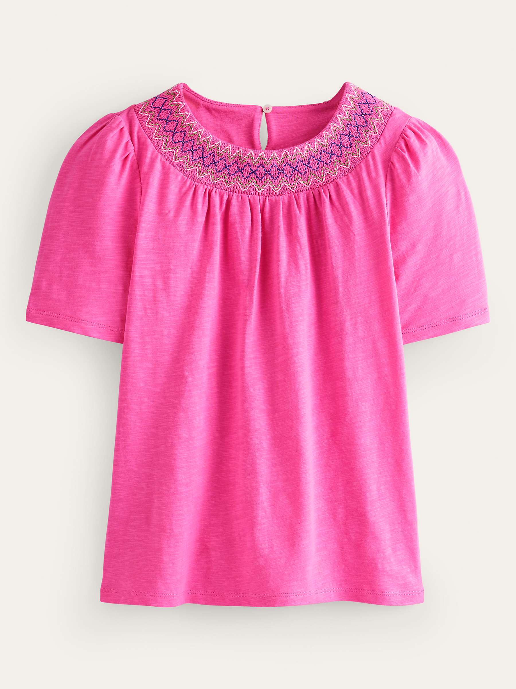 Buy Boden Puff Sleeve Top, Sangria Sunset Online at johnlewis.com