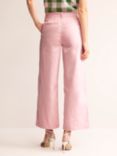 Boden Barnsbury Cropped Wide Leg Trousers, Blush