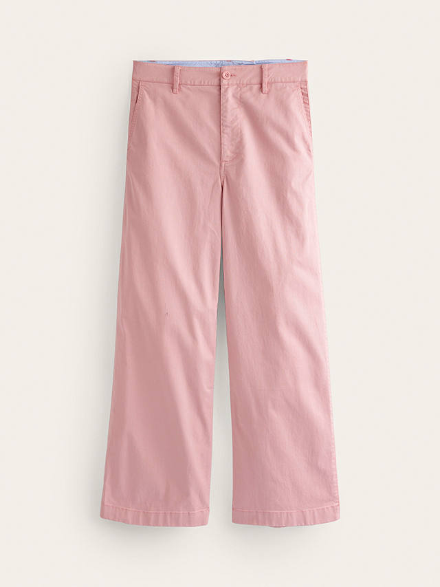Boden Barnsbury Cropped Wide Leg Trousers, Blush