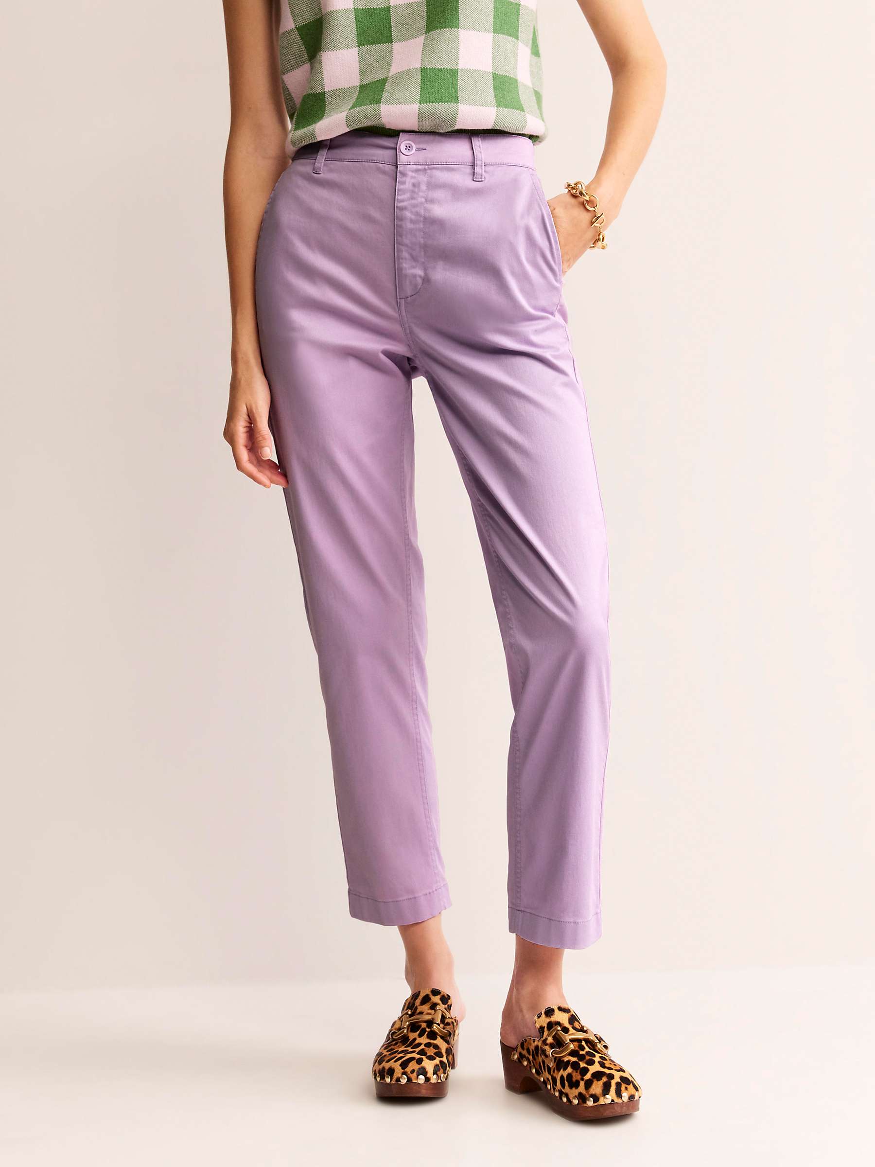 Buy Boden Barnsbury Chino Trousers, Orchid Bloom Online at johnlewis.com