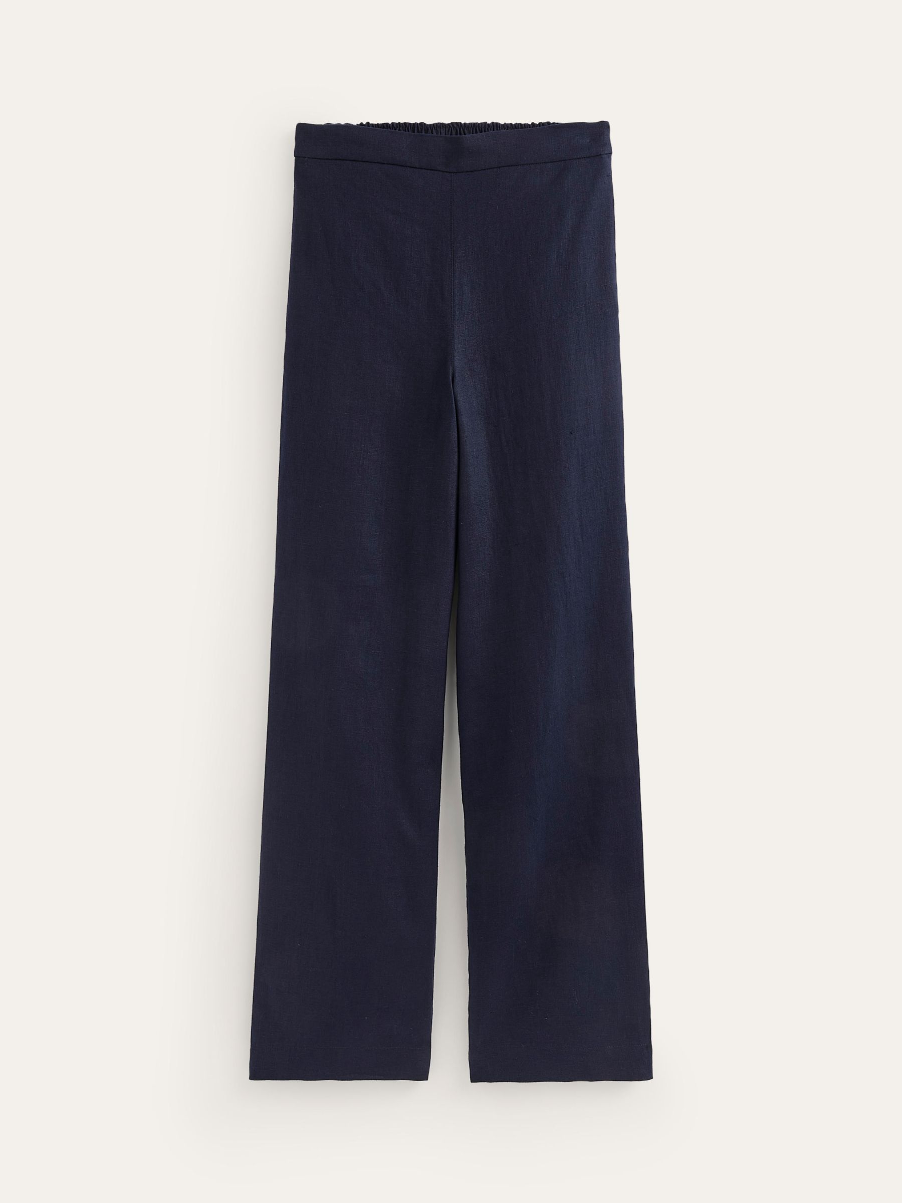 Boden Hampstead Linen Trousers, Navy, 14