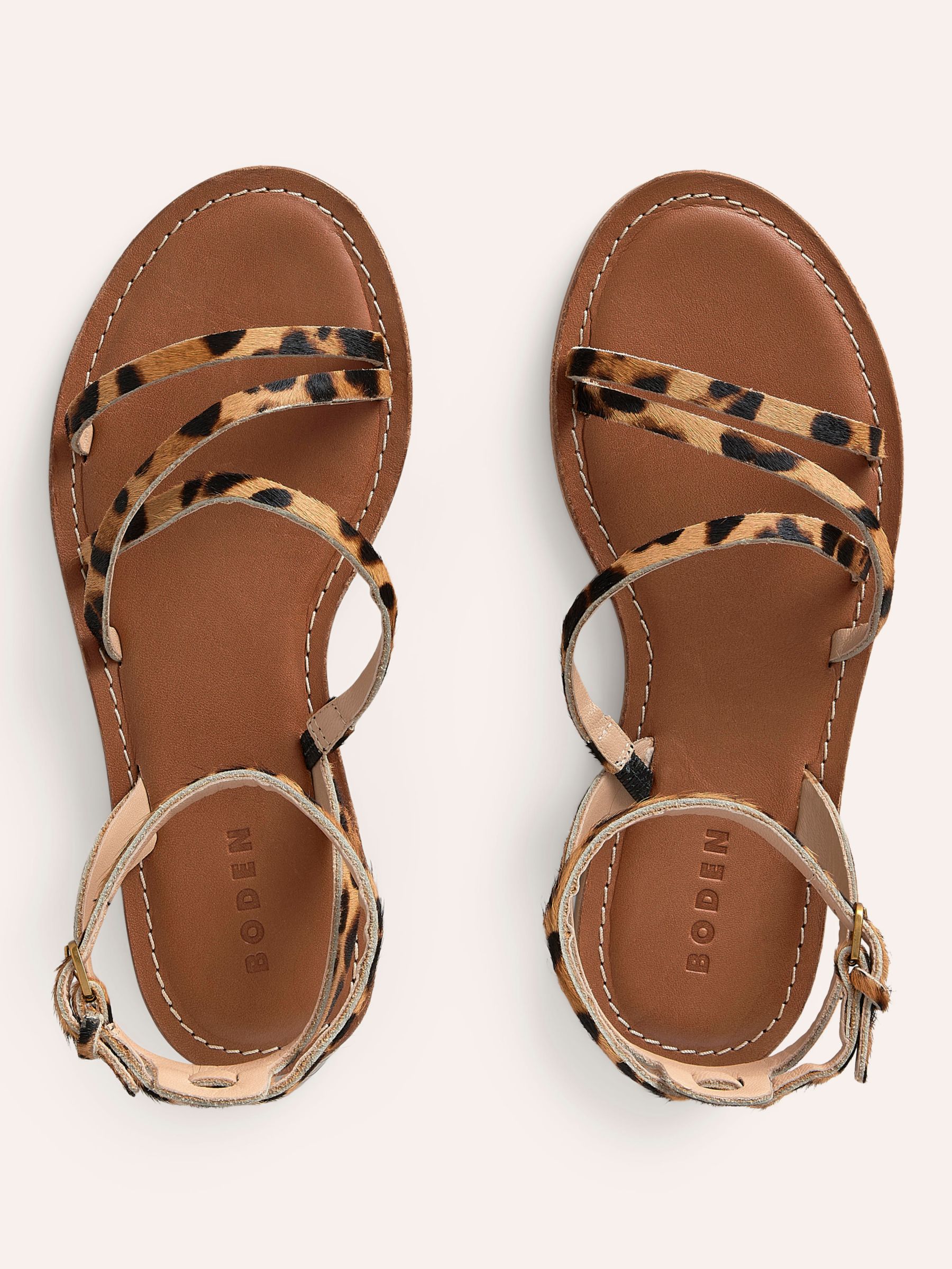 Buy Boden Everyday Flat Sandals, Classic Leopard Online at johnlewis.com