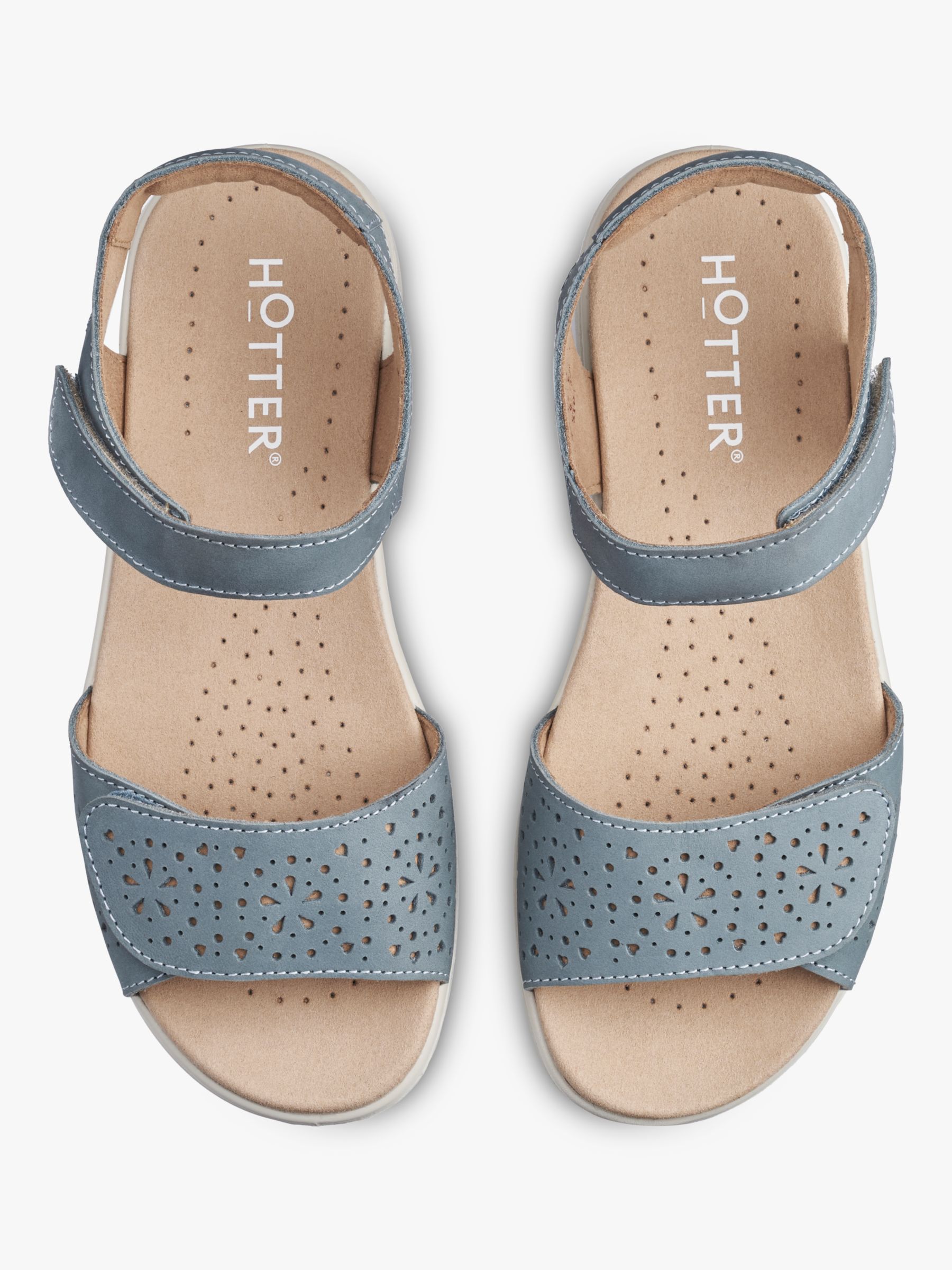 Buy Hotter Leah II Wide Fit Nubuck Flat Sandals Online at johnlewis.com
