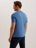 Ted Baker Wiskin Regular Branded Short Sleeve T-Shirt, Dark Blue