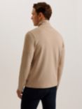 Ted Baker Veller Regular Fit Half Zip Jumper, Natural Taupe