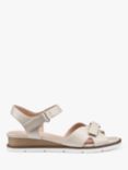 Hotter Syros Low Wedge Sandals, Ivory