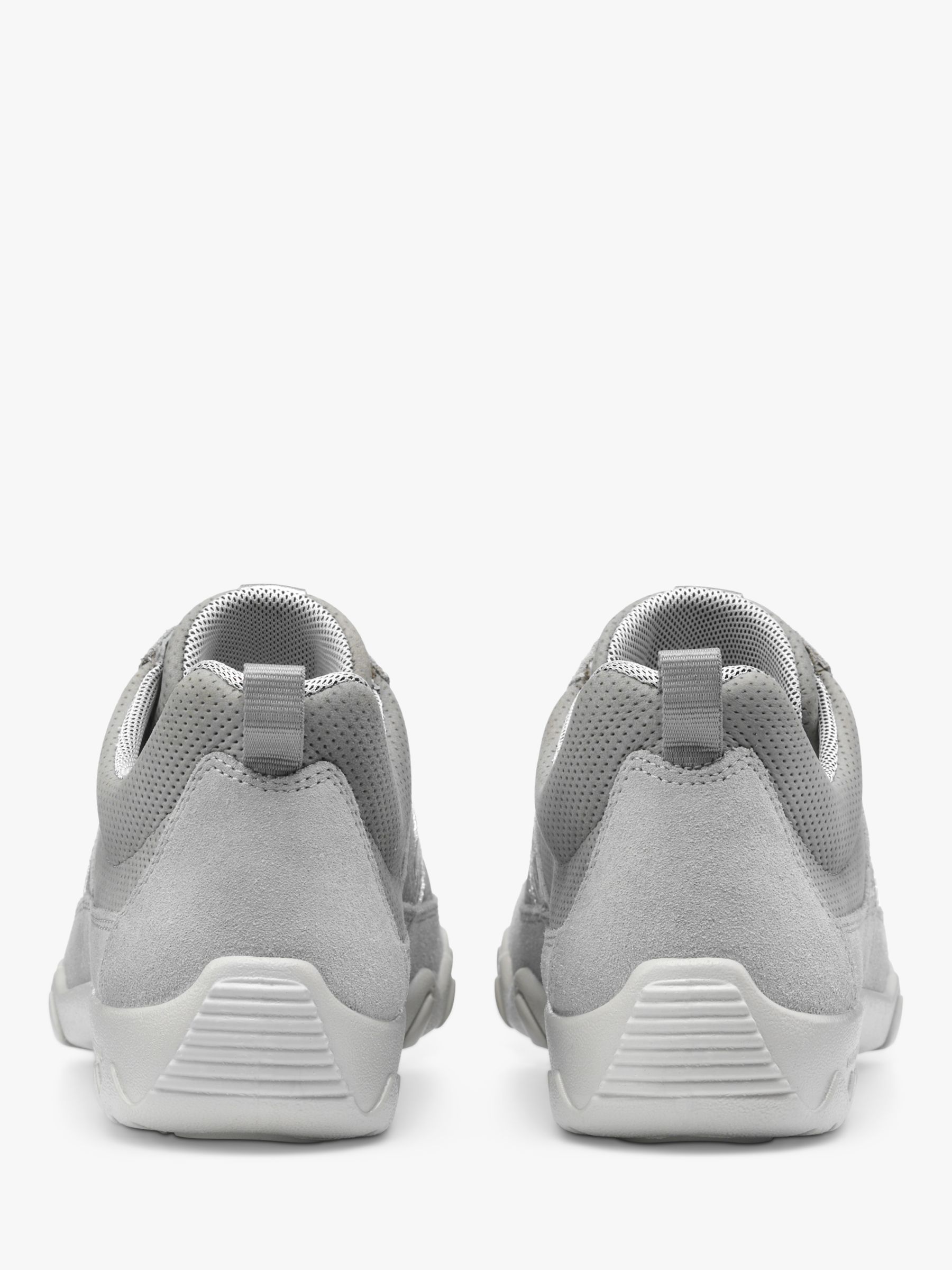 Buy Hotter Leanne II Wide Fit Suede and Leather Trainers, Shell Grey Online at johnlewis.com