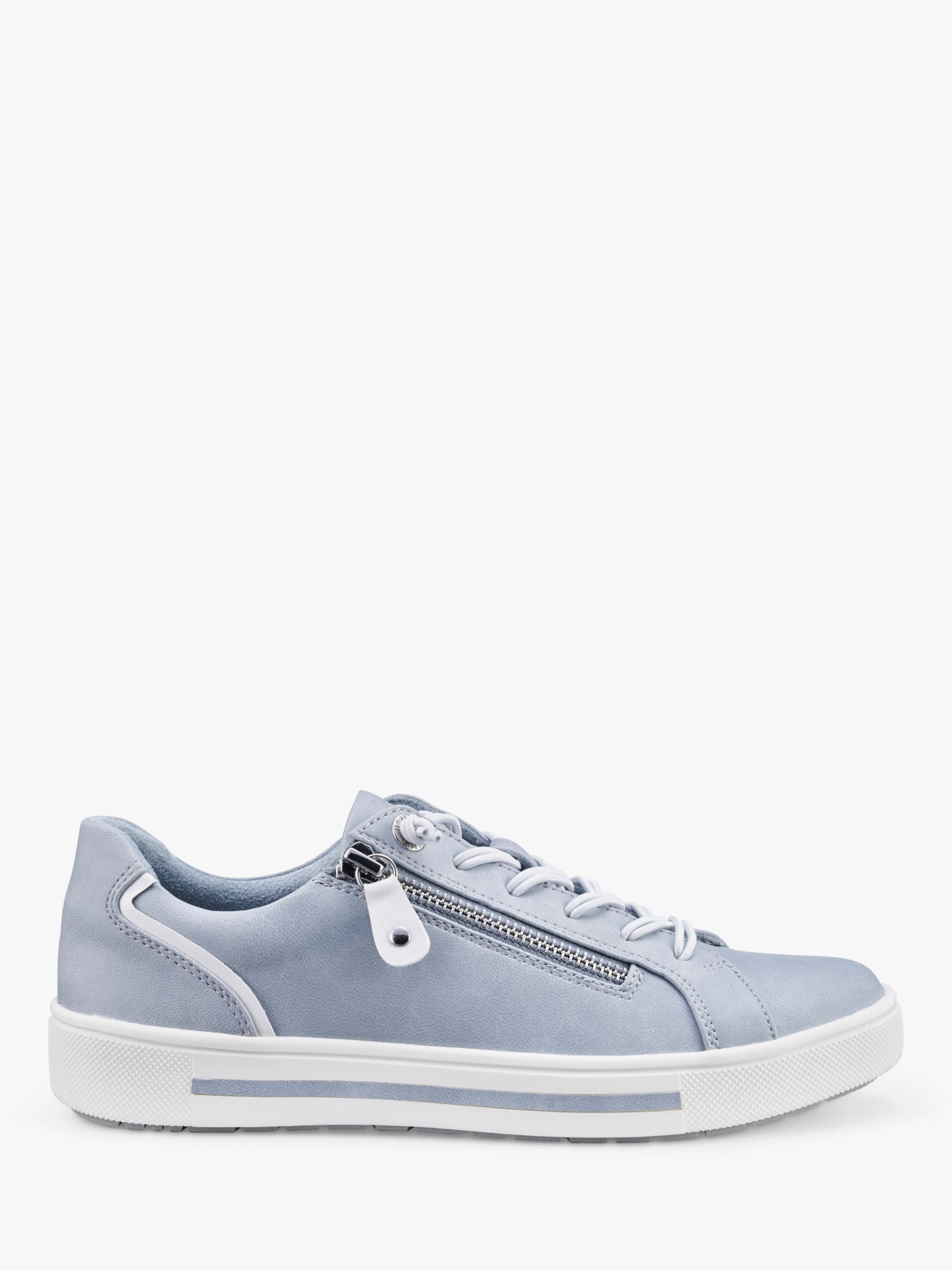 Hotter Leo Zipped Trainers, Blue, 6