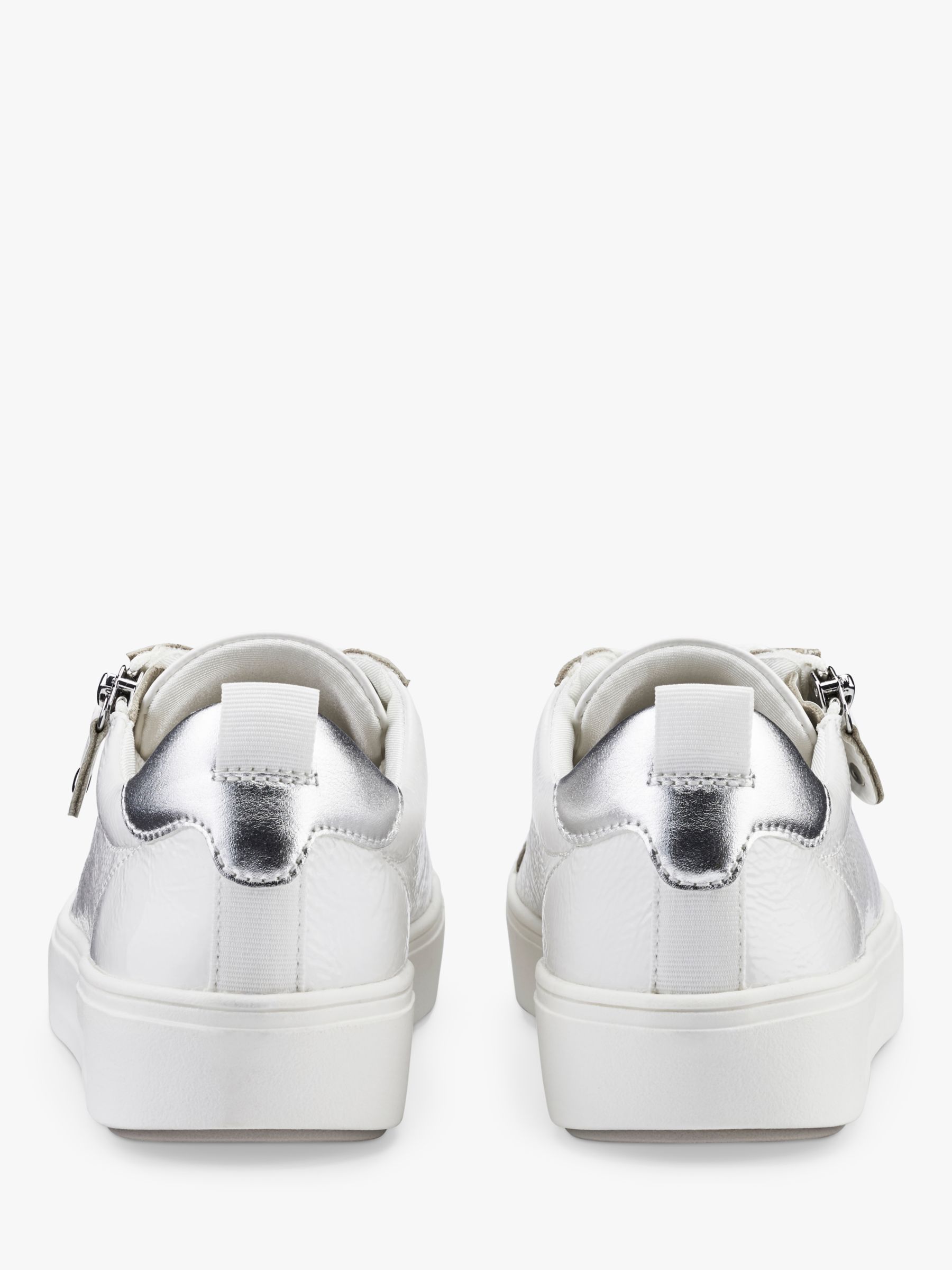 Buy Hotter Cupid Leather Zip and Go Trainers, White Online at johnlewis.com