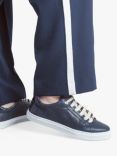 Moda in Pelle Braidie Leather Trainers, Navy