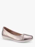 Hotter Robyn II Wide Fit Ballet Pumps, Rose Gold