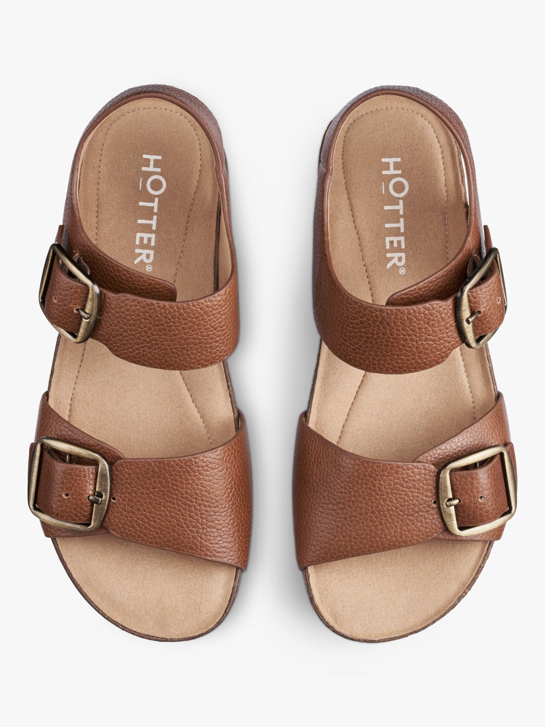 Buy Hotter Tourist II Wide Fit Classic Cork Wedge Sandals Online at johnlewis.com