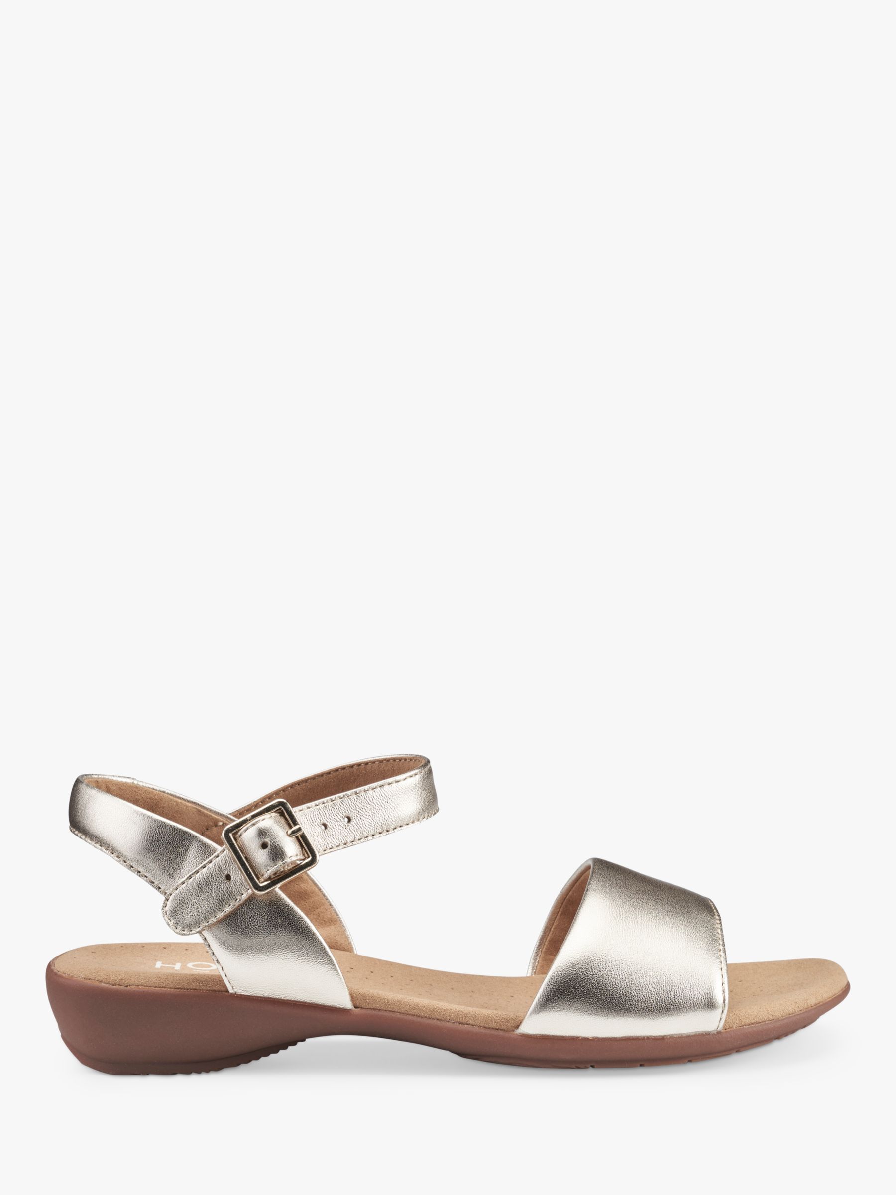 Hotter Tropic Classic Leather Sandals Soft Gold 