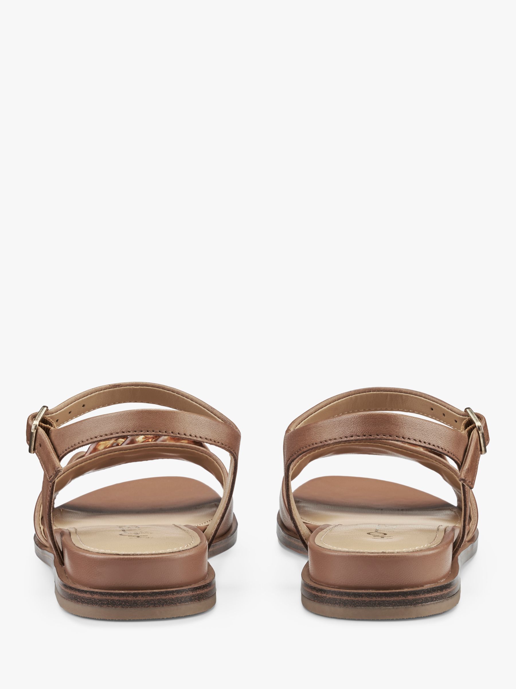 Buy Hotter Modena Wide Fit Leather Ankle Strap Sandals, Rich Tan Online at johnlewis.com