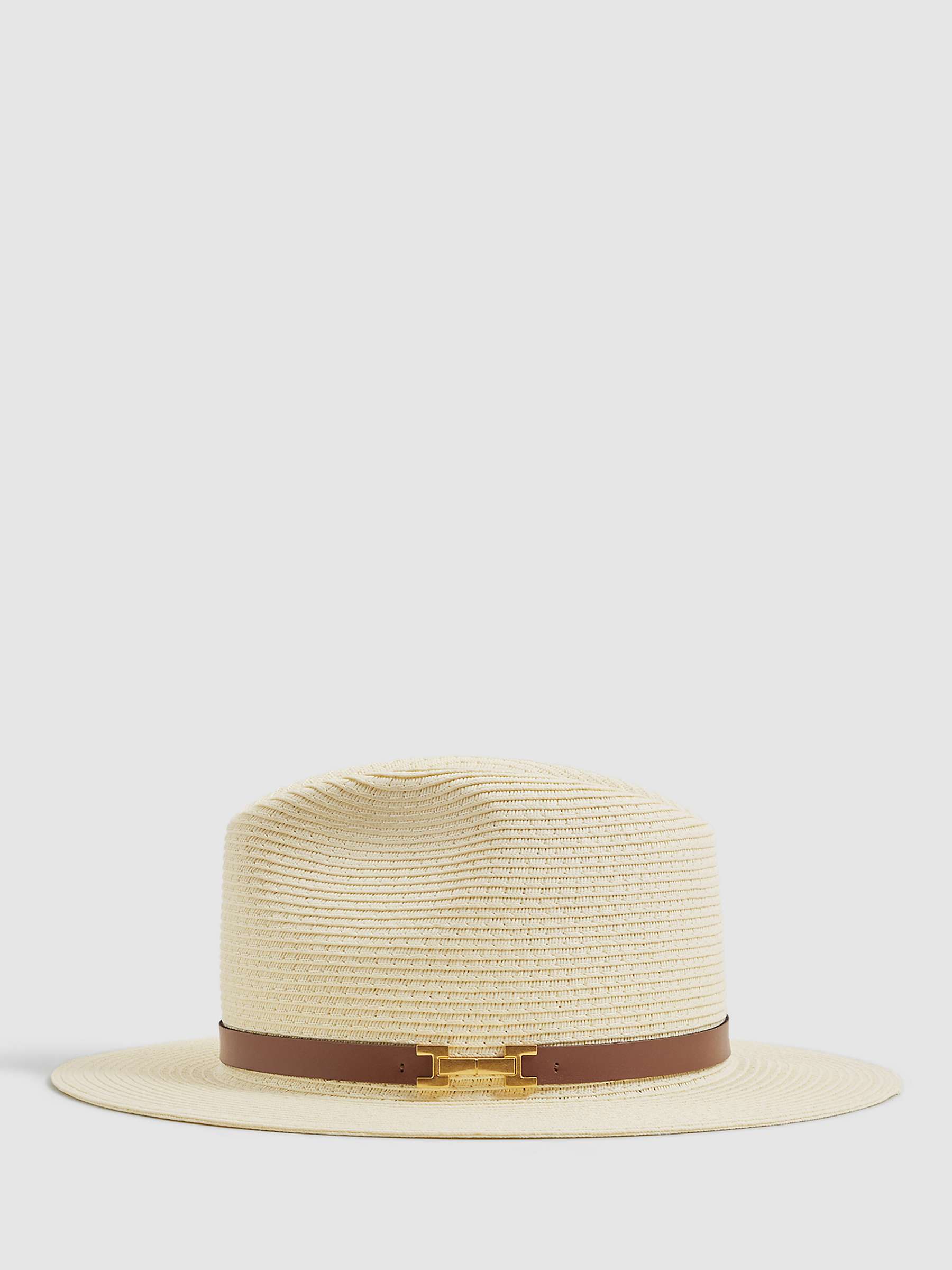 Buy Reiss Gigi Paper Straw Sun Hat, Natural Online at johnlewis.com