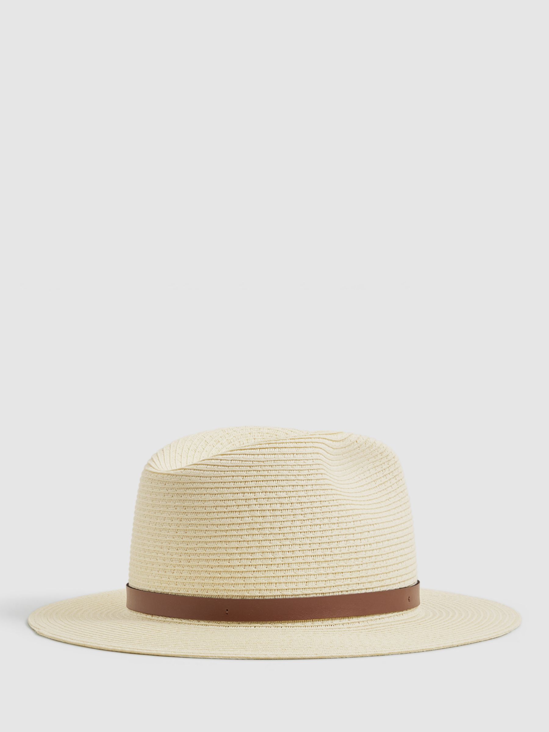 Reiss Gigi Paper Straw Sun Hat, Natural, M-L