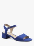 Hotter Amalfi Nubuck Block Heeled Sandals, Cobalt Blue