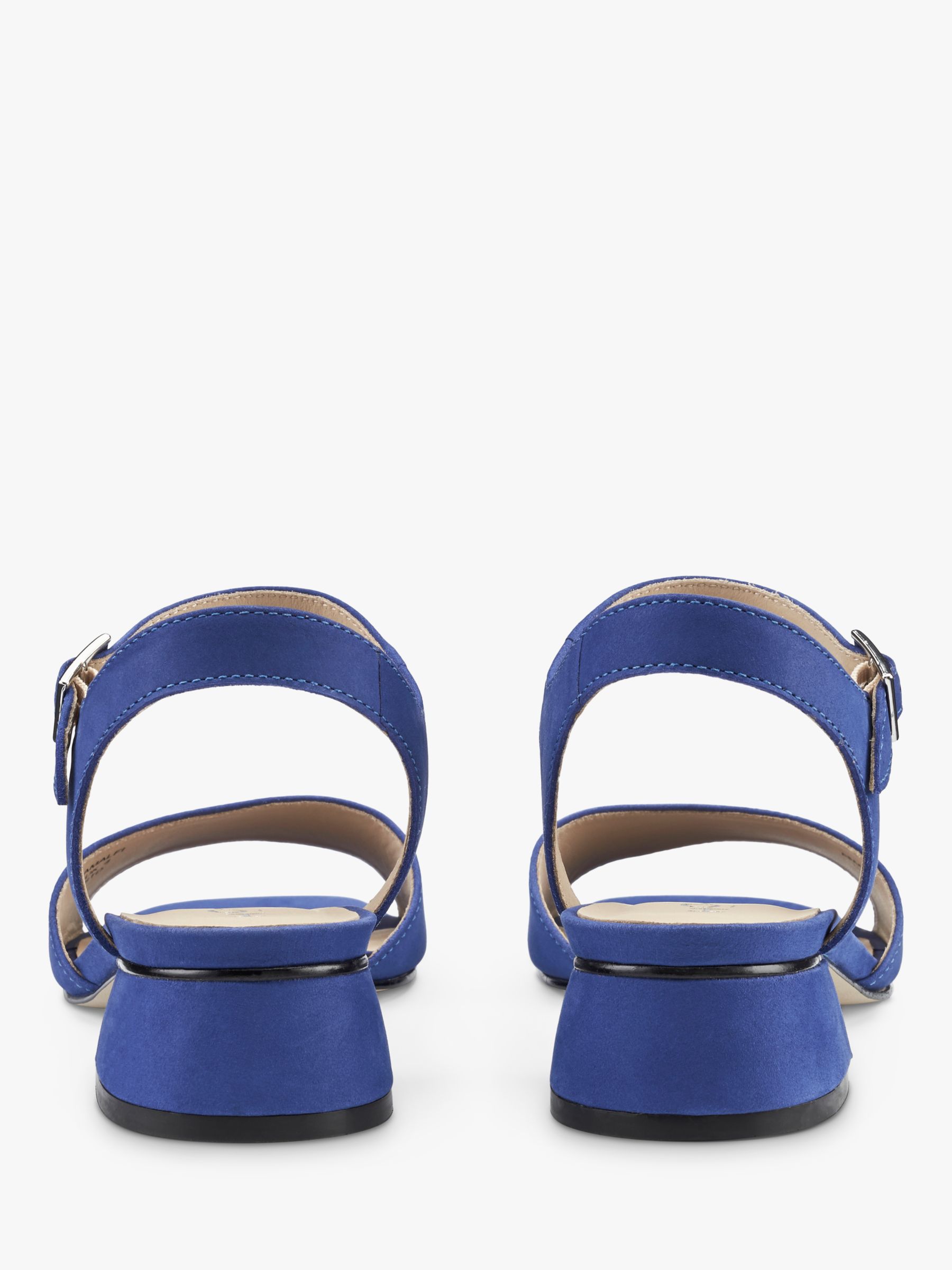 Buy Hotter Amalfi Nubuck Block Heeled Sandals, Cobalt Blue Online at johnlewis.com