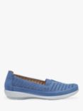 Hotter Eternity Wide Fit Perforated Slip-On Flexible Shoes, Elemental Blue