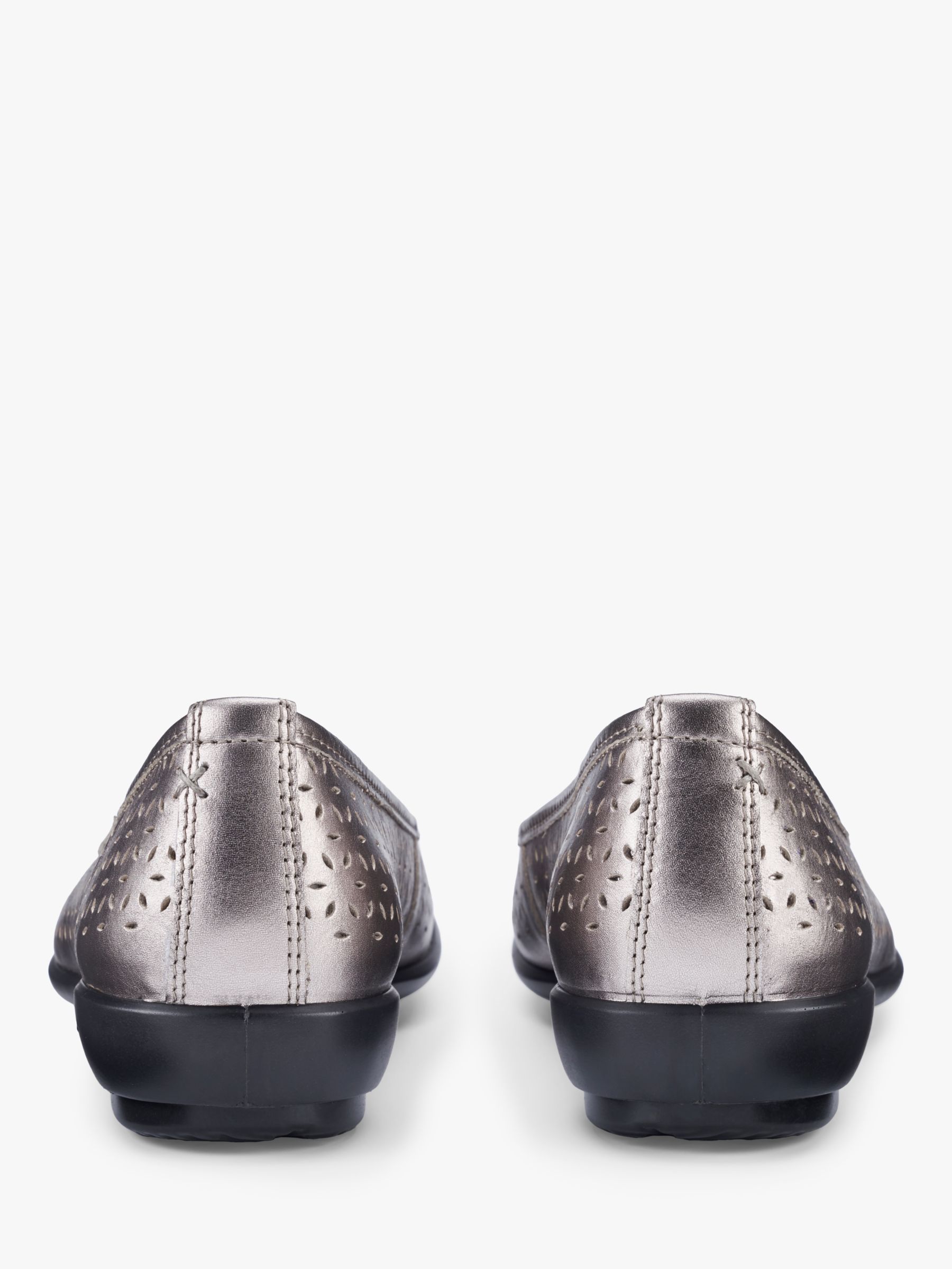 Buy Hotter Livvy II Perforated Leather Pumps, Pewter Online at johnlewis.com