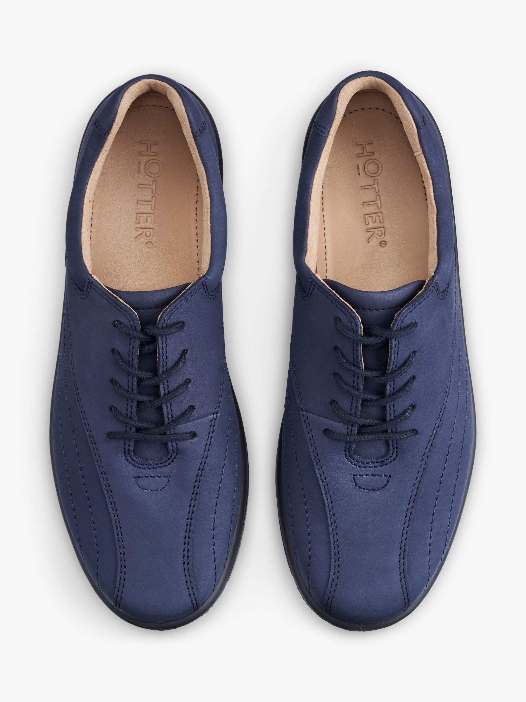 Buy Hotter Tone II Classic Nubuck Bowling Style Shoes, Denim Navy Online at johnlewis.com