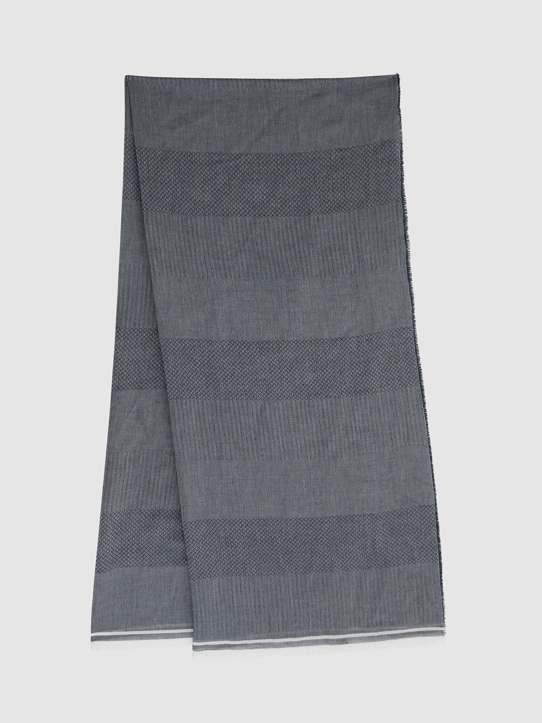 Buy Reiss Dixie Yarn Dyed Scarf, Blue Online at johnlewis.com