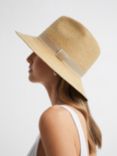 Reiss Gracie Short Brim Sun Hat, Natural
