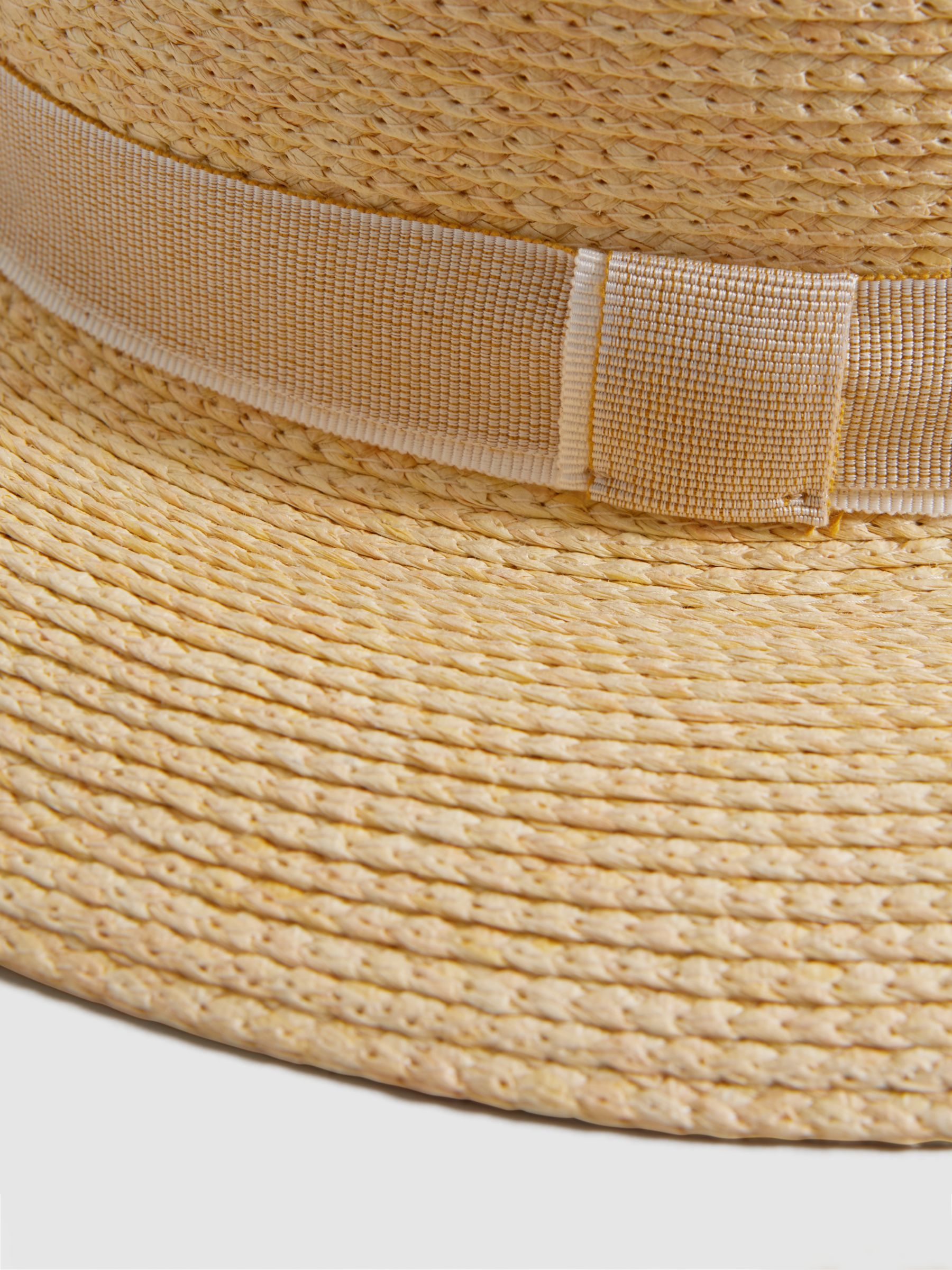 Reiss Gracie Short Brim Sun Hat, Natural, S-M