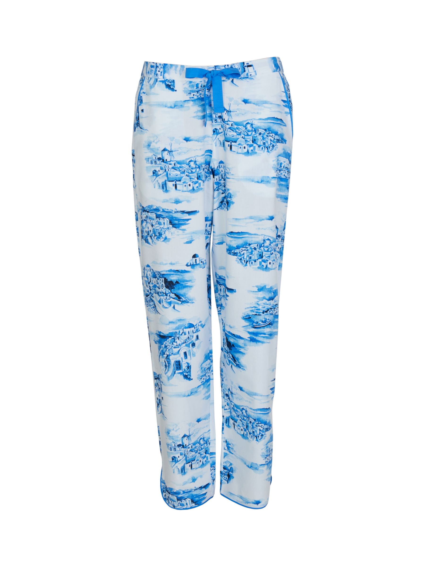 Cyberjammies Donna Santorini Pyjama Bottoms, White/Blue, 28