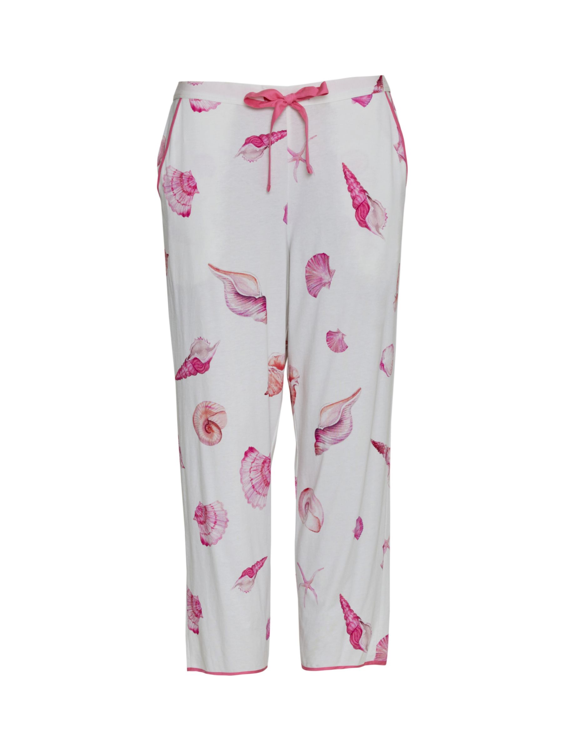 Buy Cyberjammies Shelly Shell Print Jersey Cropped Pyjama Bottoms, Cream Online at johnlewis.com