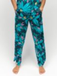 Cyberjammies Cove Floral Print Pyjama Bottoms, Teal/Multi