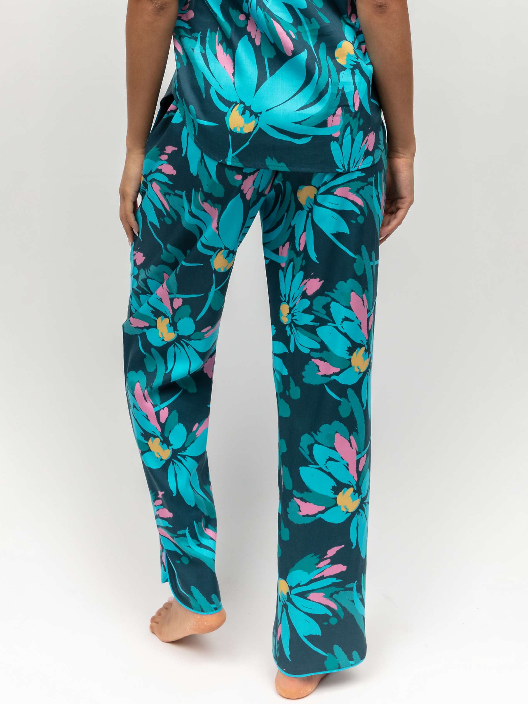 Buy Cyberjammies Cove Floral Print Pyjama Bottoms, Teal/Multi Online at johnlewis.com