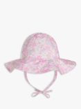 Trotters Kids' Peppa Pig Meadow Liberty Print Sun Hat, Pink