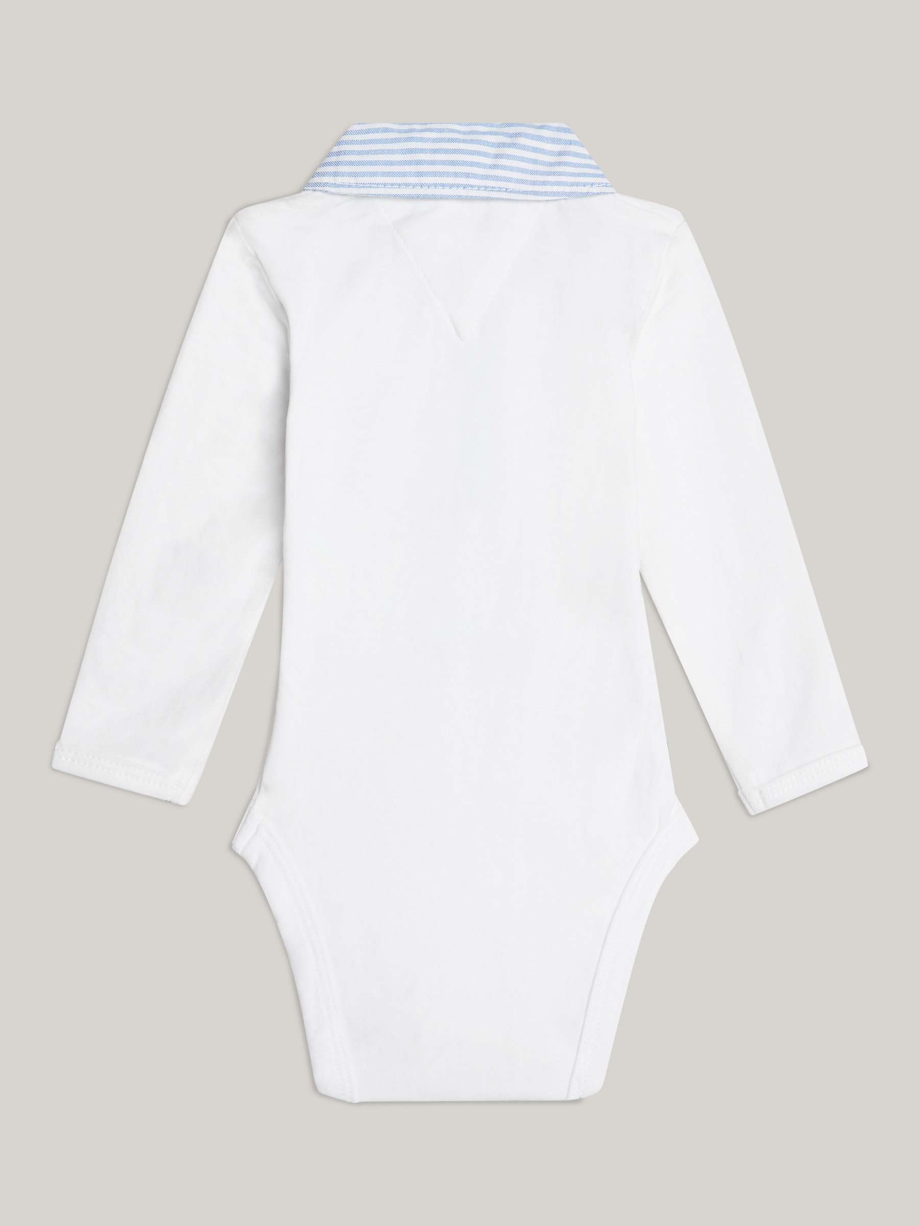 Buy Tommy Hilfiger Baby Ithaca Flag Stripe Contrast Collar Bodysuit, White Online at johnlewis.com