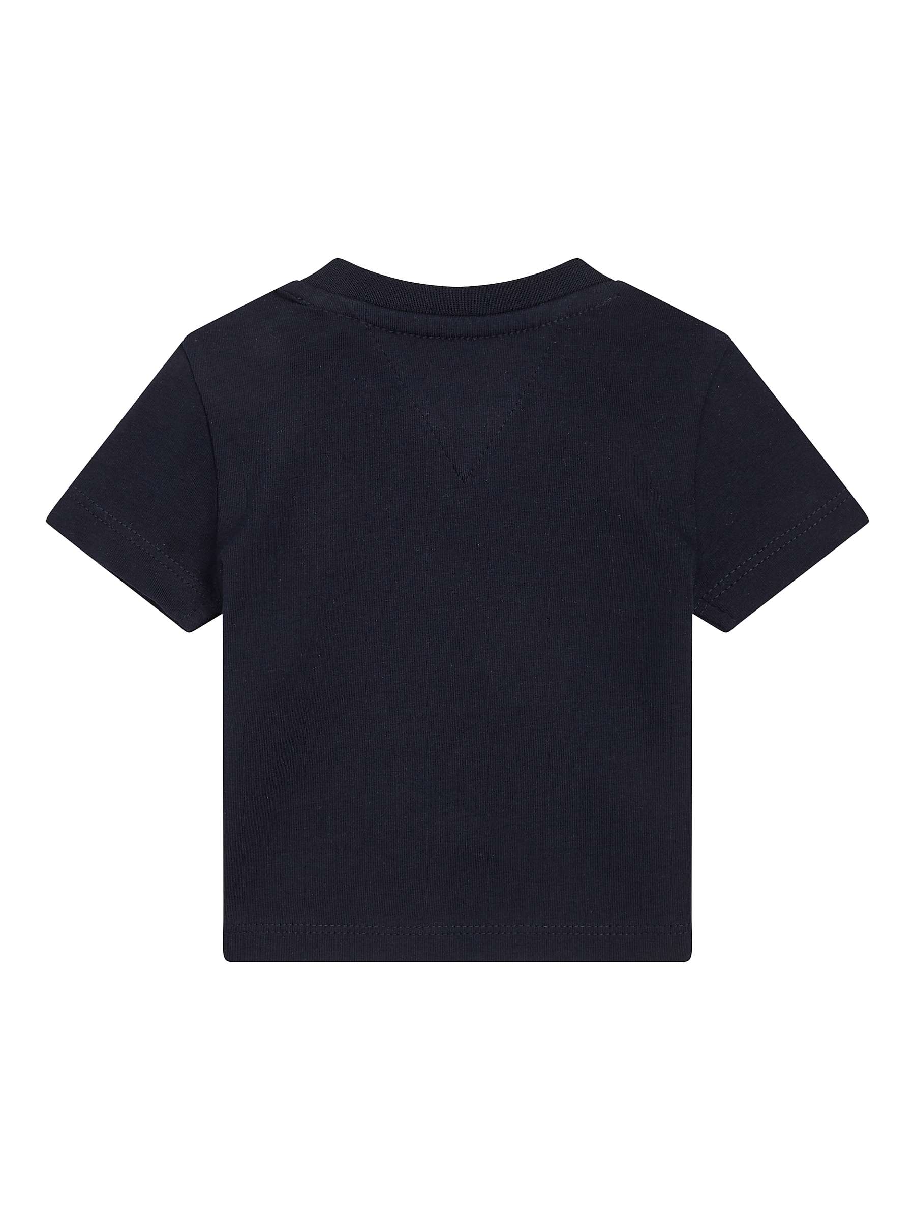 Buy Tommy Hilfiger Baby Logo Short Sleeve T-Shirt, Desert Sky Online at johnlewis.com