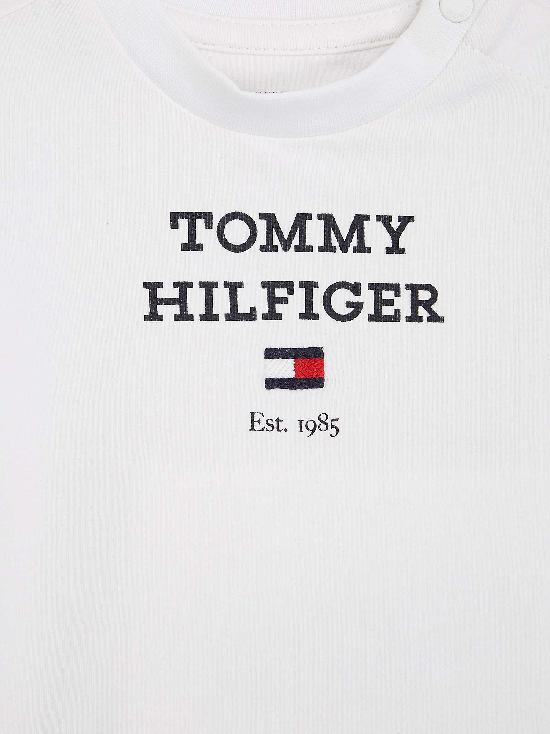 Buy Tommy Hilfiger Baby Logo Long Sleeve T-Shirt, White Online at johnlewis.com