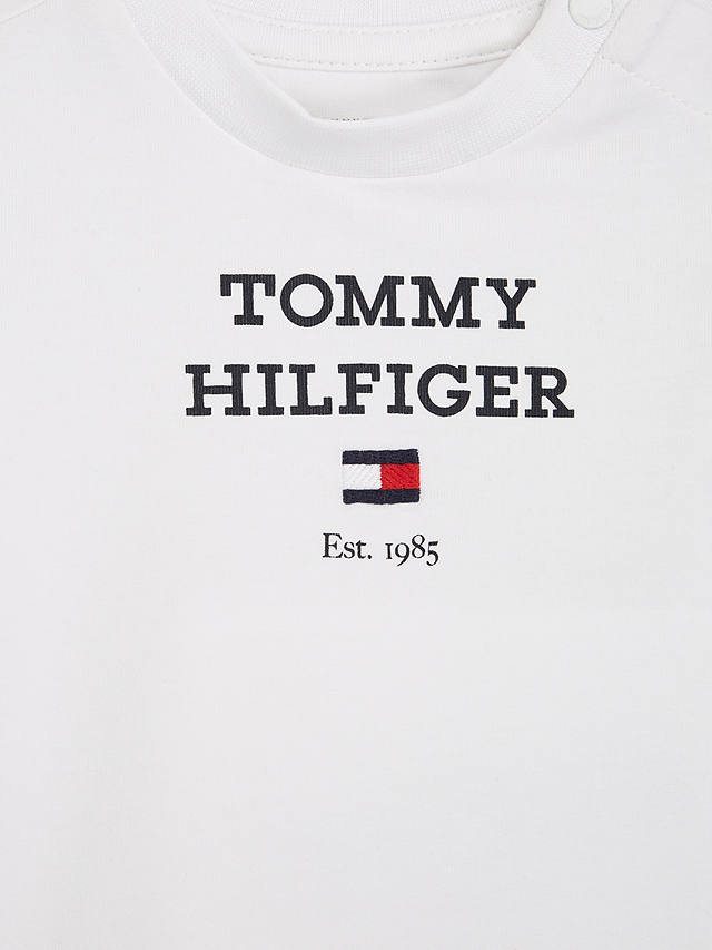 Tommy Hilfiger Baby Logo Long Sleeve T-Shirt, White