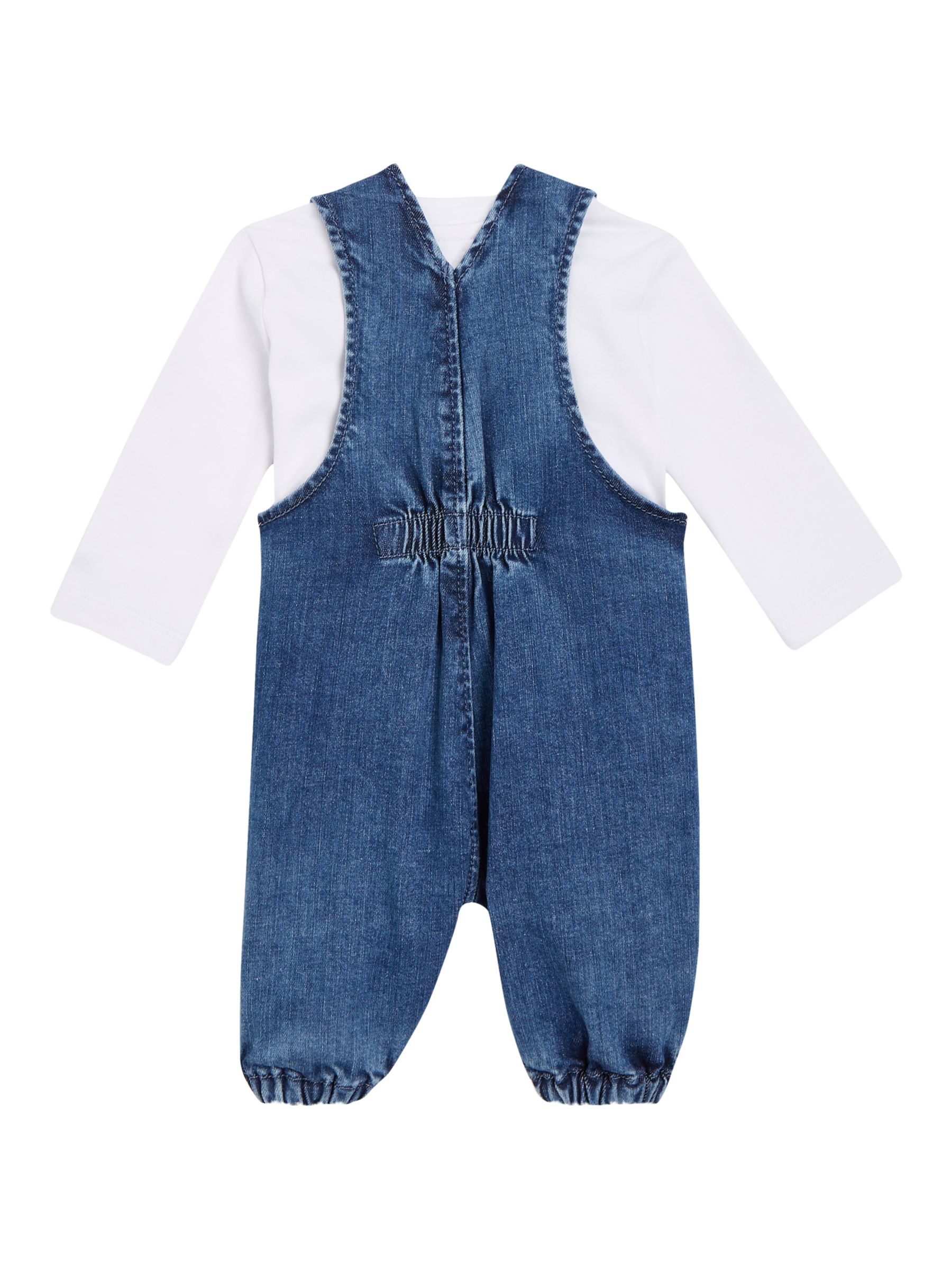 Tommy Hilfiger Baby Denim Dungarees & T-Shirt Set, Blue, 9 months