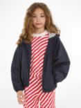 Tommy Hilfiger Kids' Flag Essential Hooded Jacket, Desert Sky