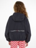 Tommy Hilfiger Kids' Flag Essential Hooded Jacket, Desert Sky