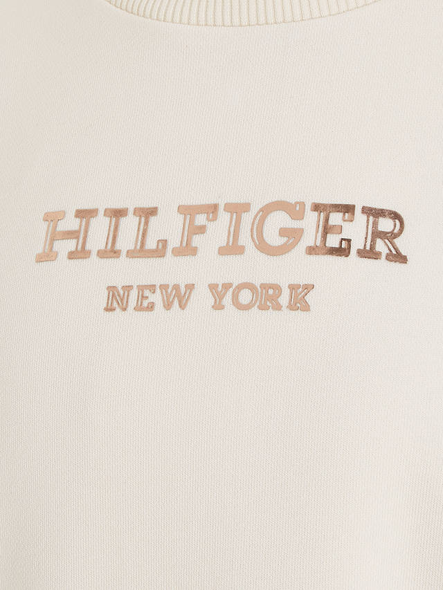Tommy Hilfiger Kids' Foil Monotype Logo Sweatshirt Dress, Calico